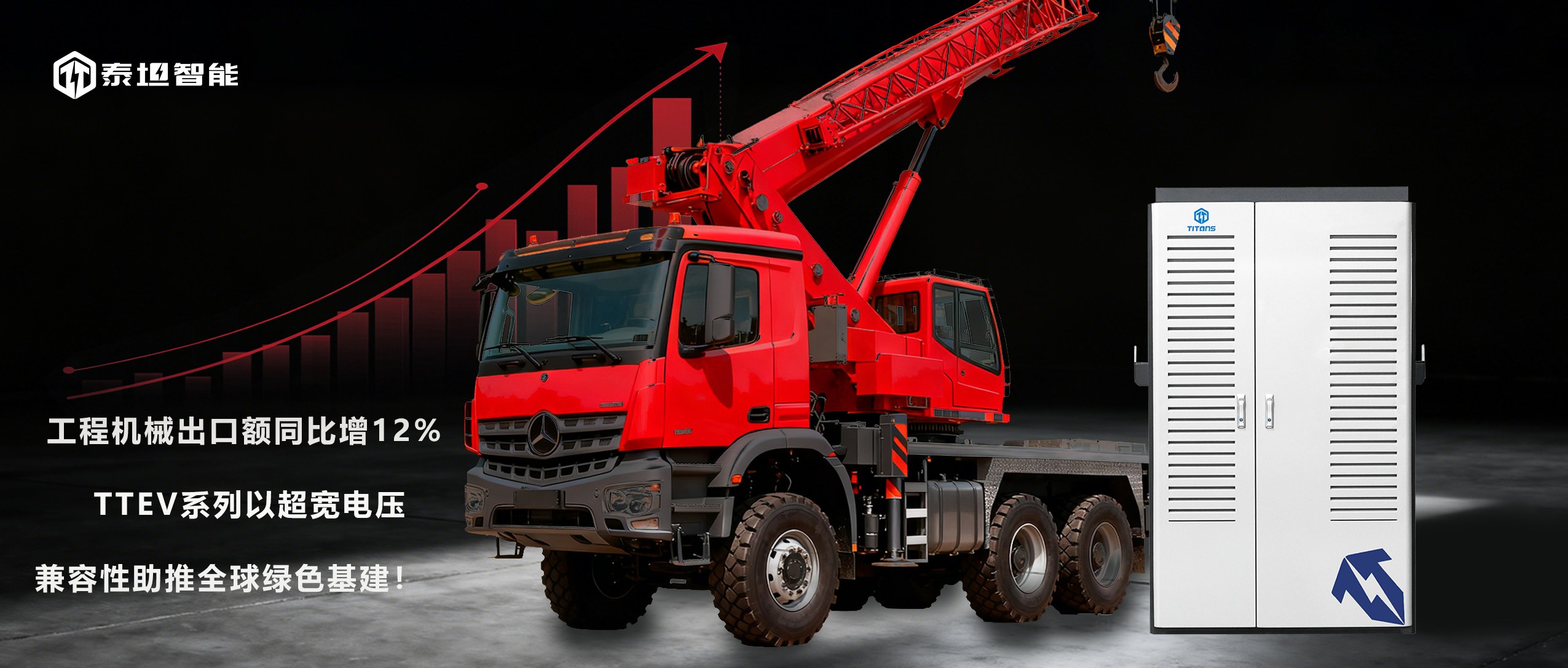 泰坦智能 | 工程機械出口額同比增12%，TTEV系列以超寬電壓兼容性助推全球綠色基建!
