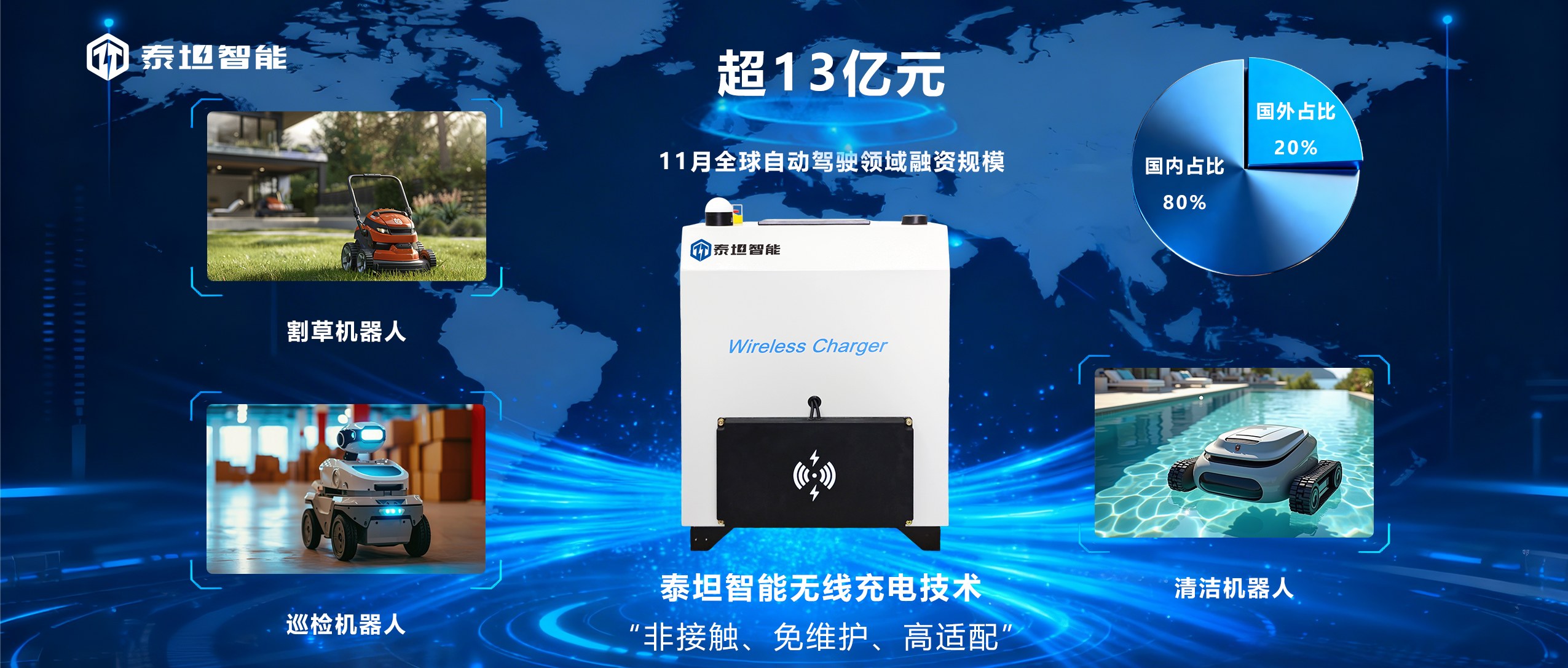 泰坦智能 | 資本加注無人化，國內(nèi)自動駕駛占比八成，無線充電技術(shù)成細(xì)分場景落地“關(guān)鍵鑰匙”